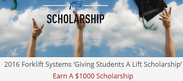 Forklift Systems Giving Students a Lift Scholarship
