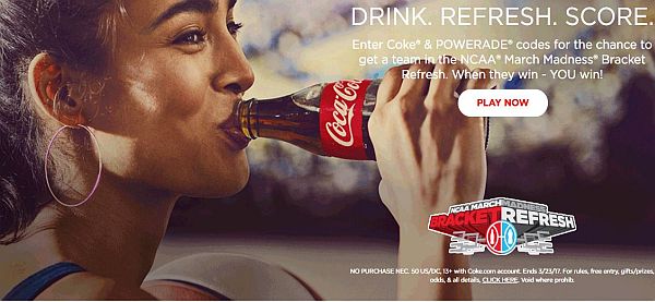 Coca-Cola NCAA March Madness Bracket Refresh Promotion