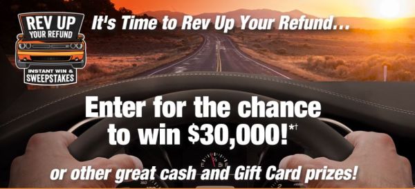 Rev Up Your Refund Instant Win Game and Sweepstakes