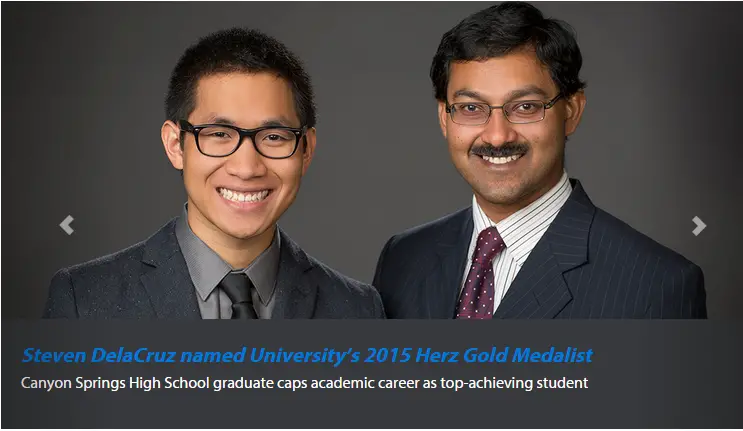 Steven DelaCruz Named 2015 Herz Gold Medalist