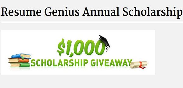 Resume Genius Annual Scholarship